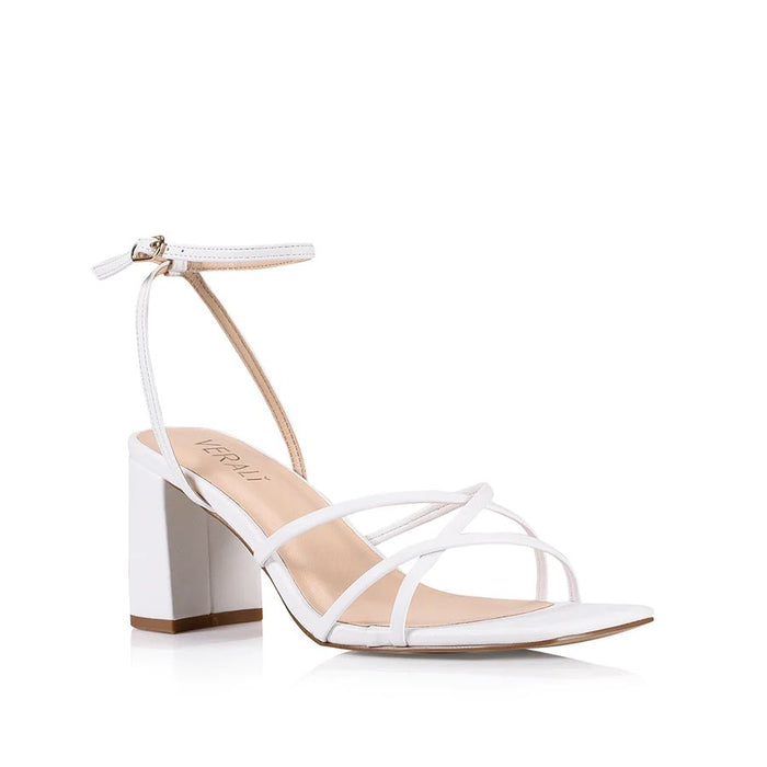 Nakita Block Heel Sandals- White - Sare StoreVerali ShoesShoes