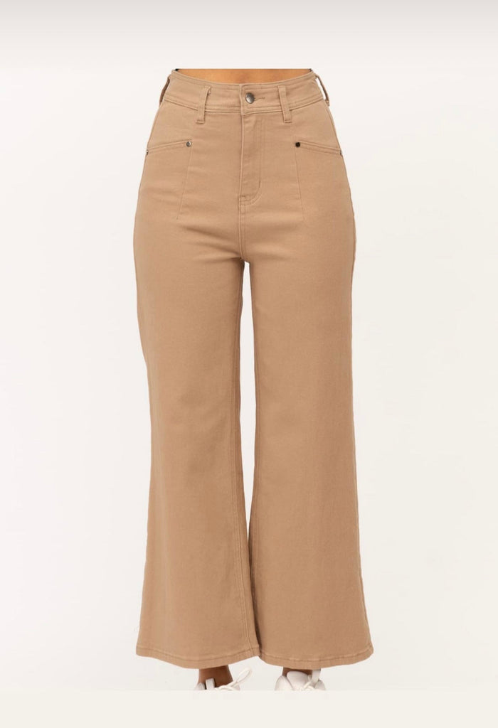 Natural Crop Flare Jeans - Sare StorePaper HeartPants