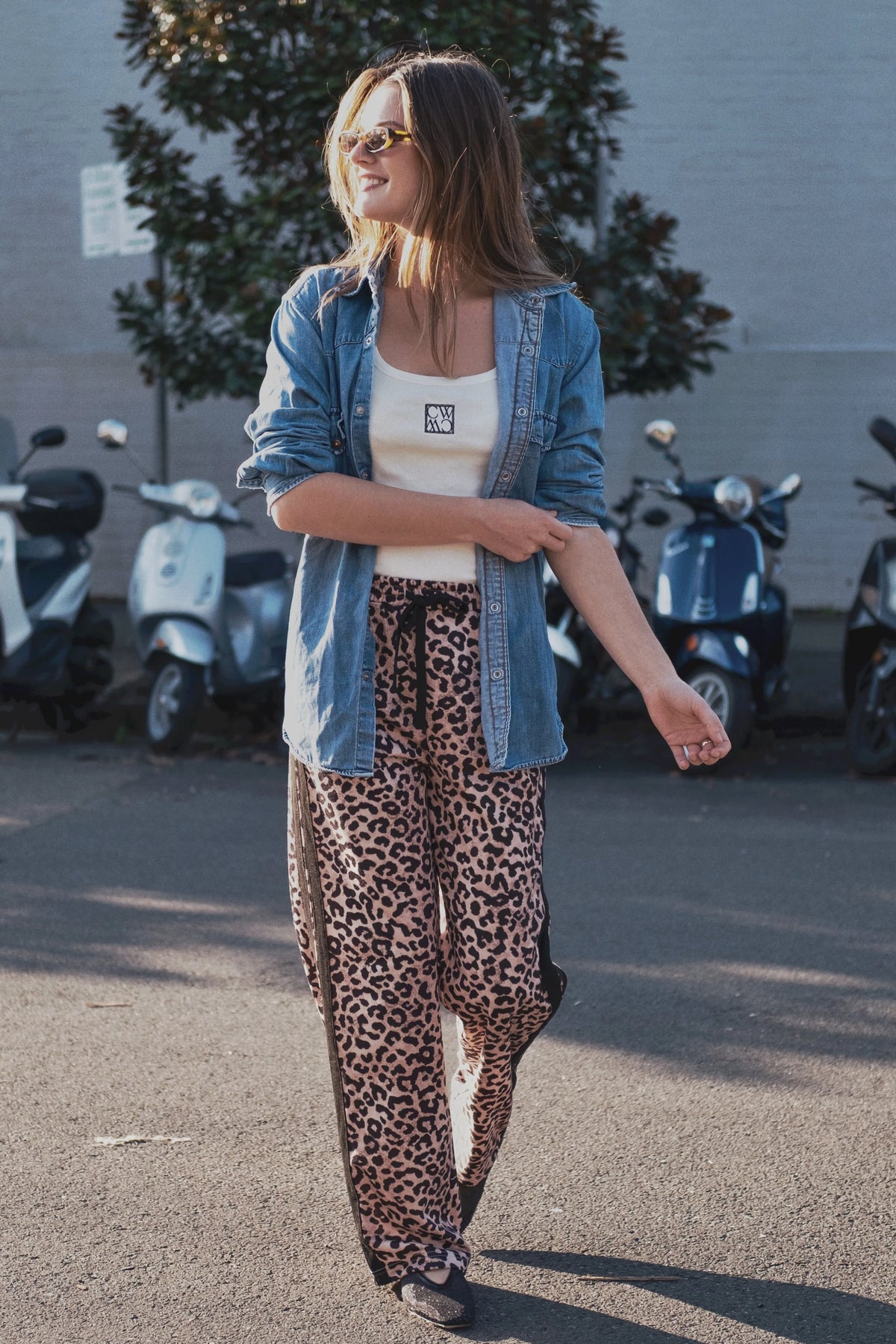 Adeline Pant - Neutral Leopard