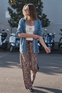 Adeline Pant - Neutral Leopard