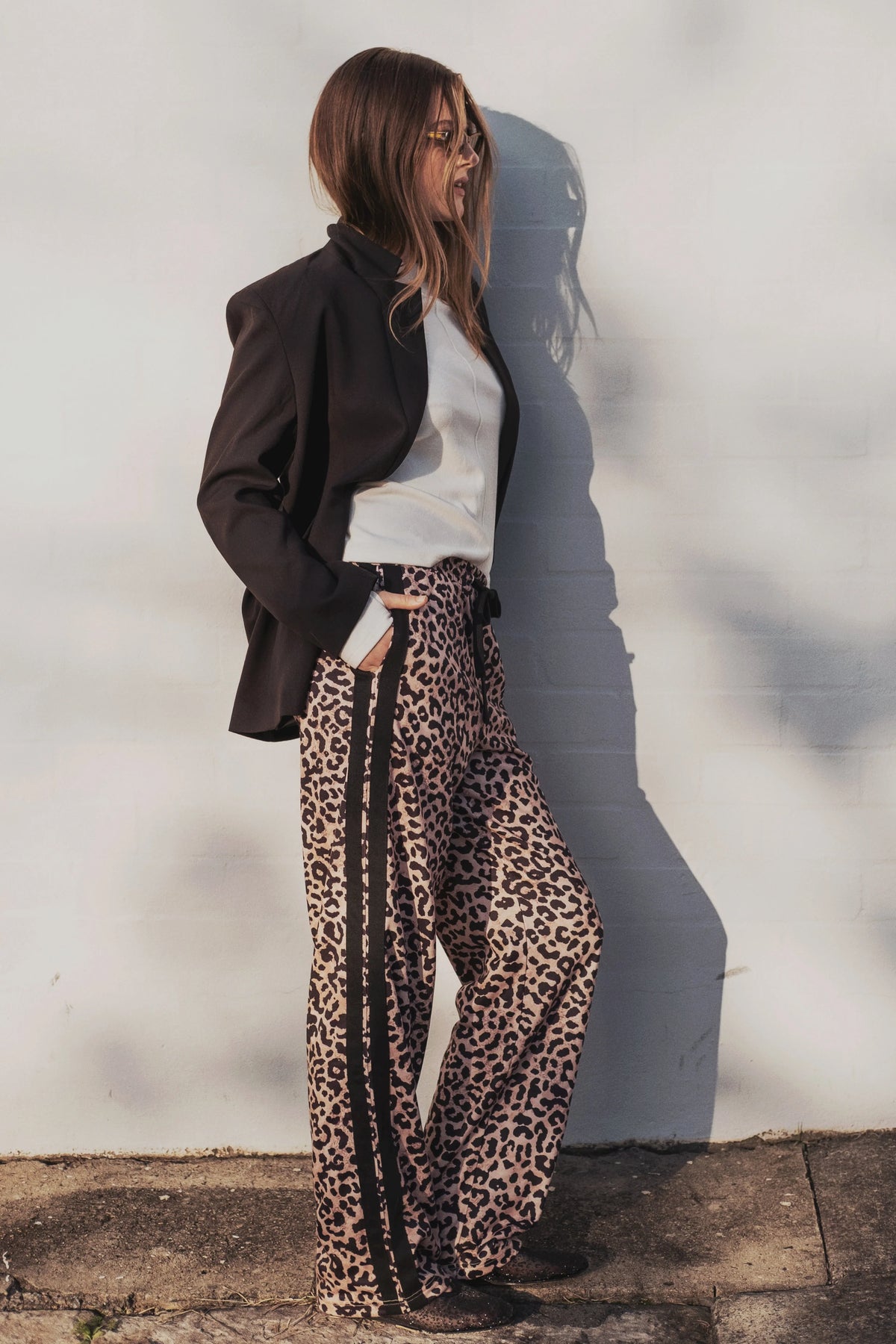 Adeline Pant - Neutral Leopard