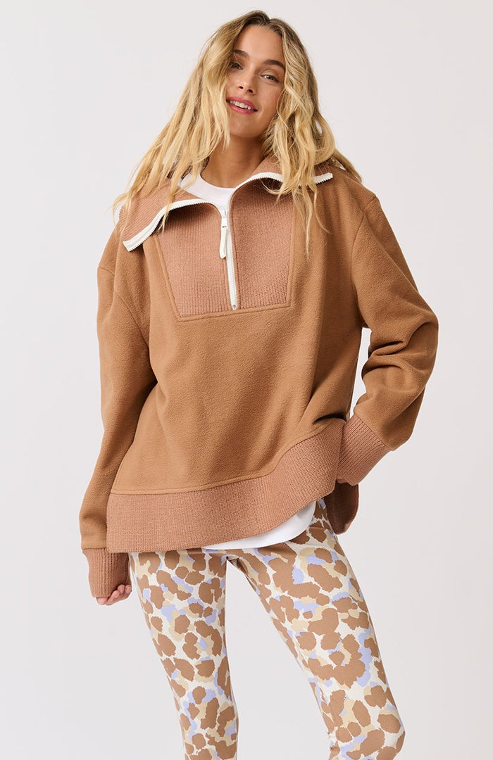 Nova Half Zip Sweater - Toffee - Sare StoreCartel & WillowJumper