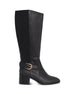 Nyla Black 6cm Knee High Boot - Sare StoreNude FootwearBoots