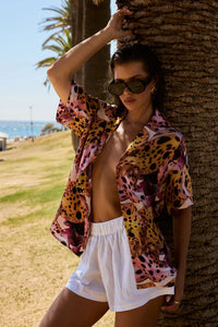 Button UP SS Shirt - Orchid
