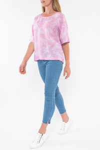 Palm Linen Top - Lavender - Sare StoreJumpShirts