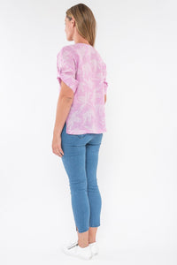 Palm Linen Top - Lavender - Sare StoreJumpShirts