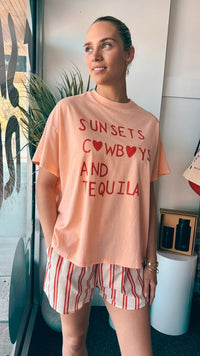 Peach Sunsets & Cowboys Tshirt Set - Sare StoreBy FrankieSet