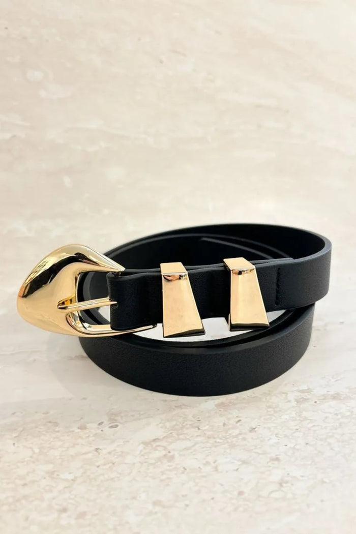 Pebble Dome Buckle Belt in Black - Sare StoreAngels Whisperbelt