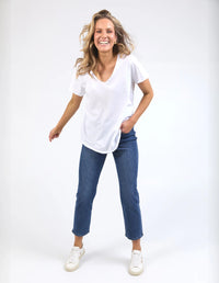 Pima Vee Tee - White - Sare StoreElmTee