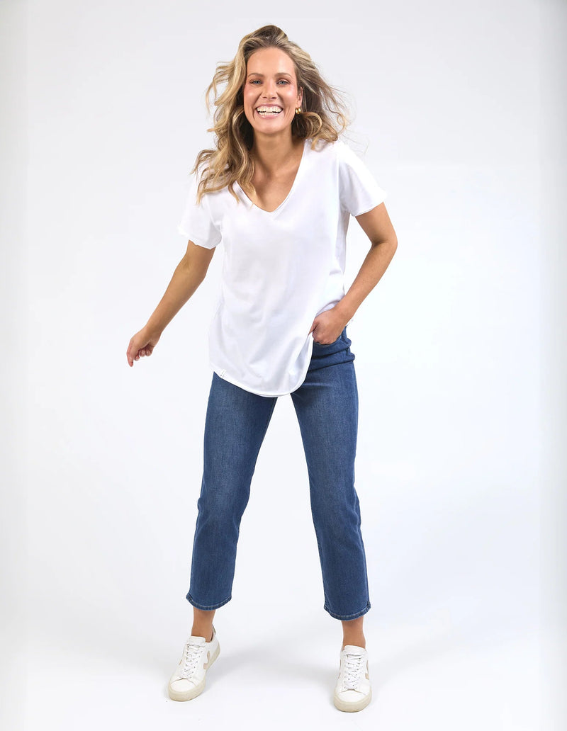 Pima Vee Tee - White - Sare StoreElmTee