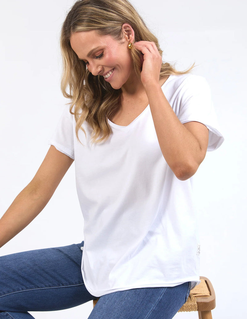Pima Vee Tee - White - Sare StoreElmTee