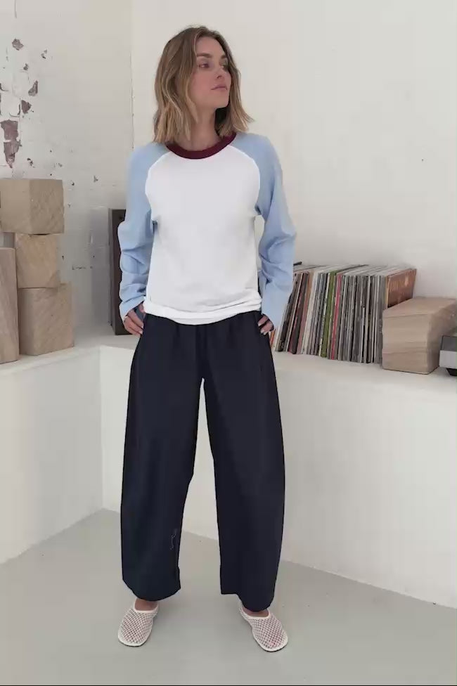 Bella Barrel Pant - True Navy. Ceres Life