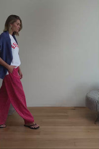 The Lounge Pant - Textured Red Check. Ceres Life
