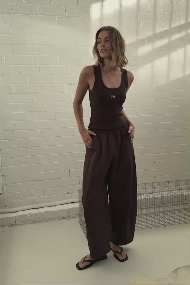 Bella Barrel Pant - Brunette. Ceres Life