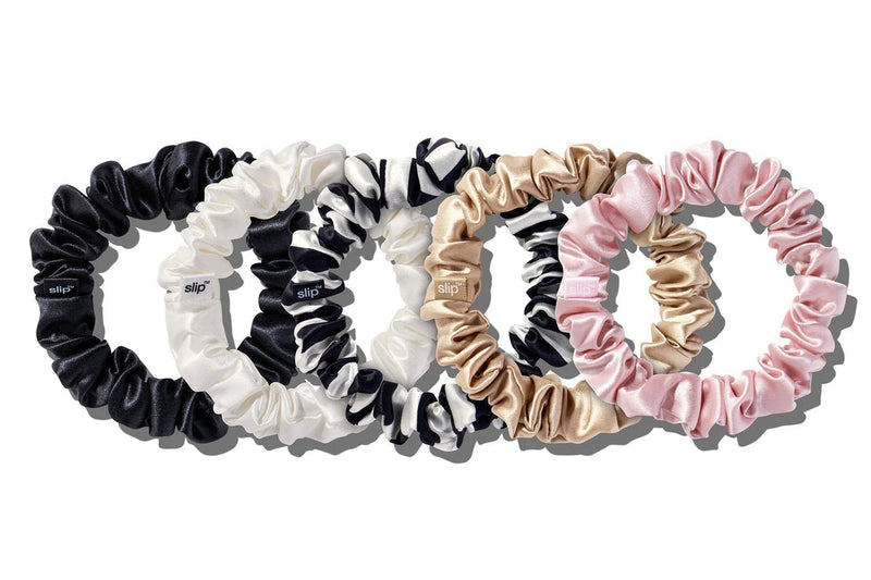 Pure Silk Midi Scrunchies - Multi - Set of 5 - Sare StoreSlipScrunchies