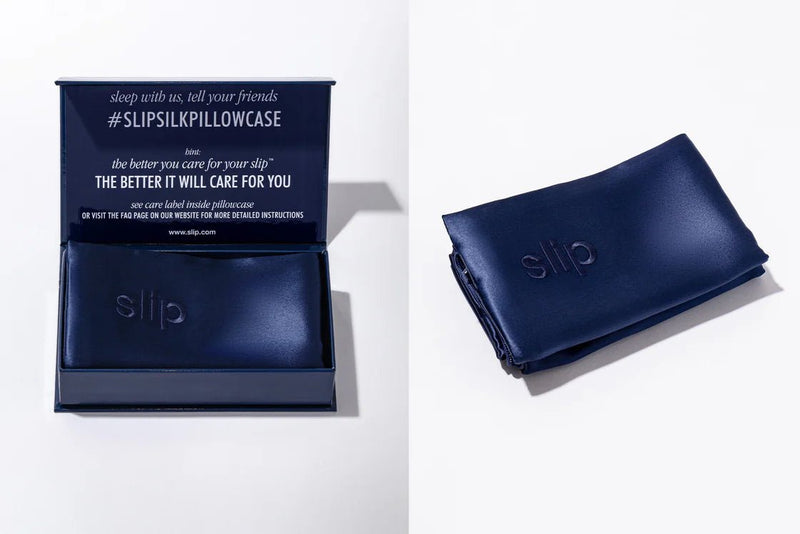 Pure Silk Pillowcase - Queen - Navy - Sare StoreSlipPillowcase