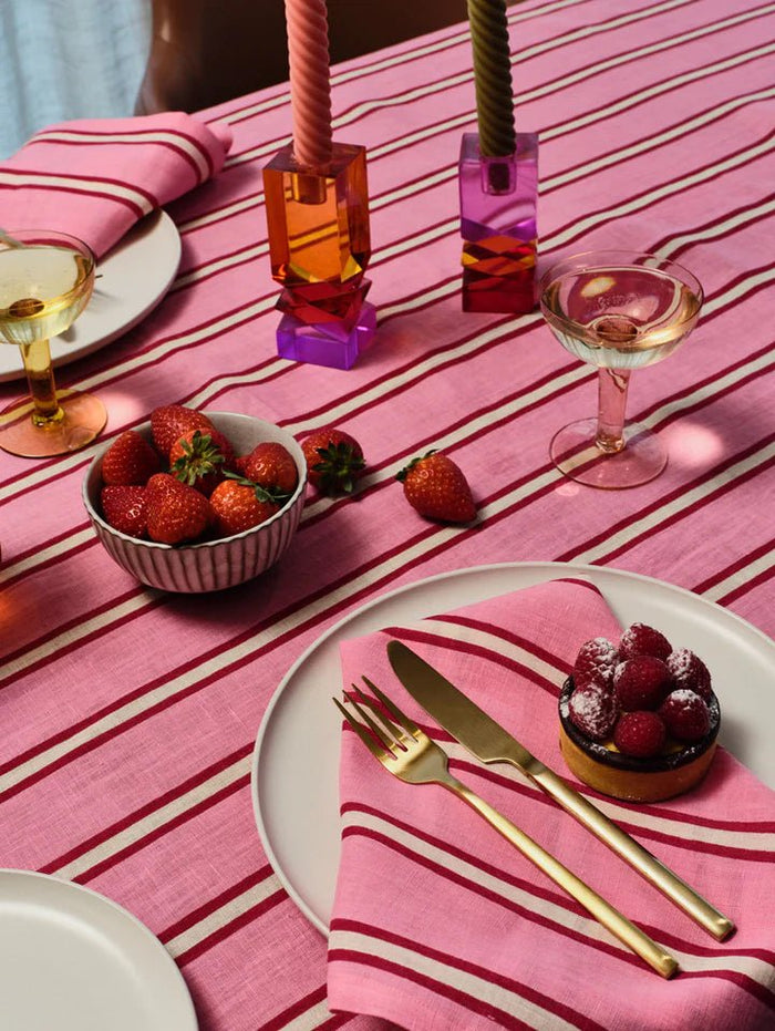Raspberry Stripe Napkin Set of 4 - Sare StoreMosey MeNapkins