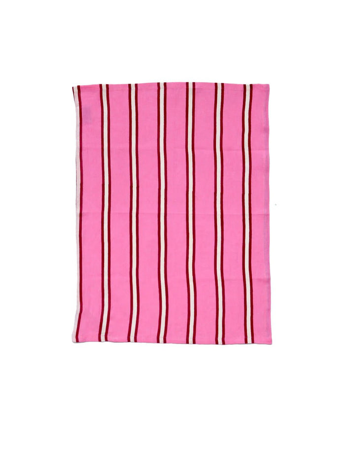 Raspberry Stripe Tea Towel - Sare StoreMosey MeTea Towel