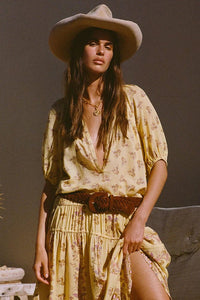 Rebel Spirit Short Sleeve Blouse - Daffodil - Sare StoreSPELLBlouse