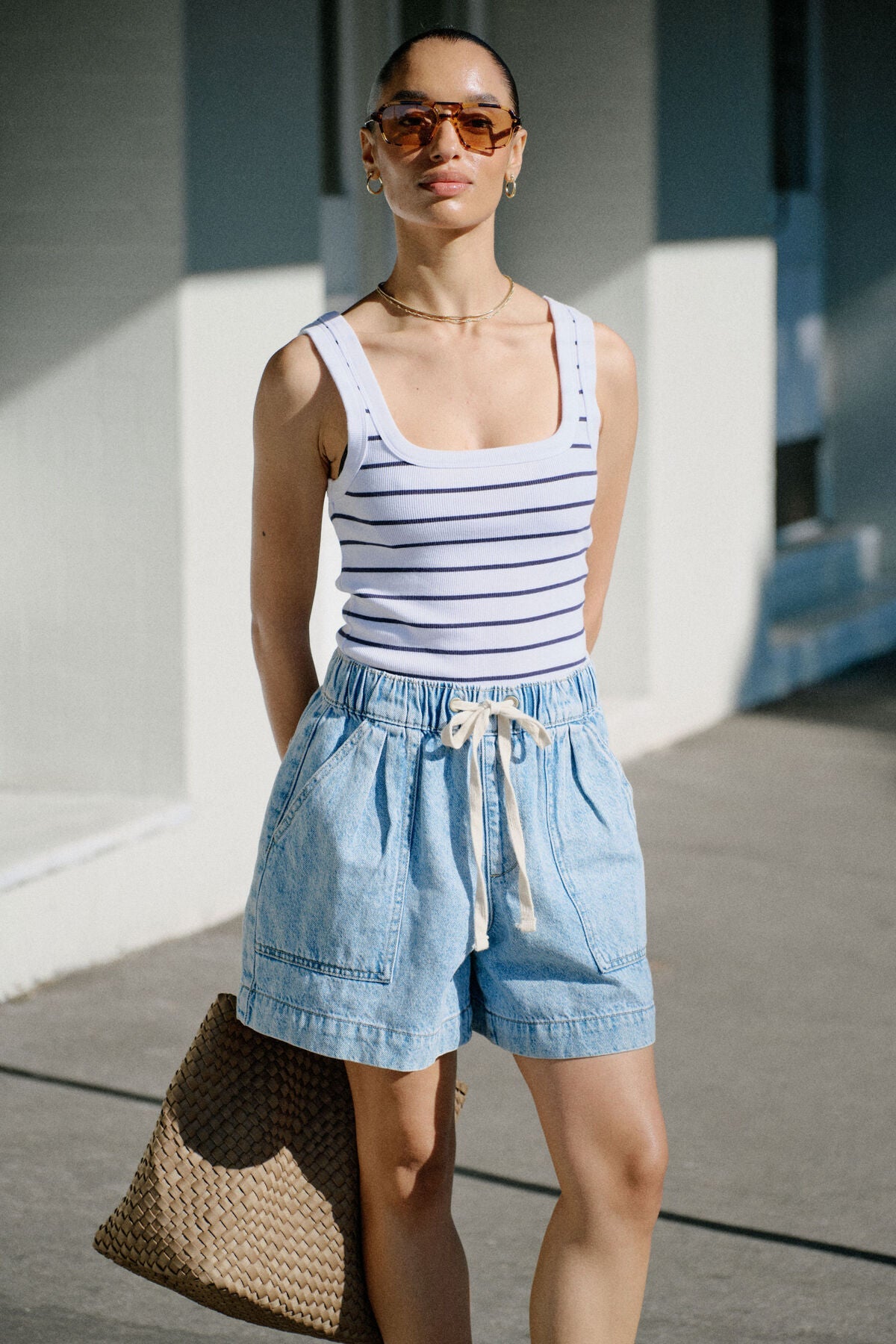 Relaxed Everyday Short - Vintage Blue Denim - Sare StoreCeres LifeShorts