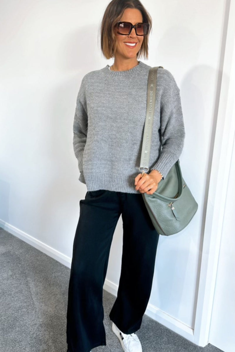 Sami Knitted Jumper - Grey - Sare StoreLittle LiesKnitwear