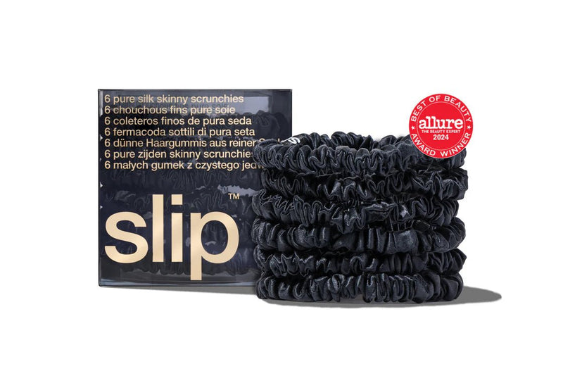 Silk Skinny Srunchies - Black - Sare StoreSlipScrunchies