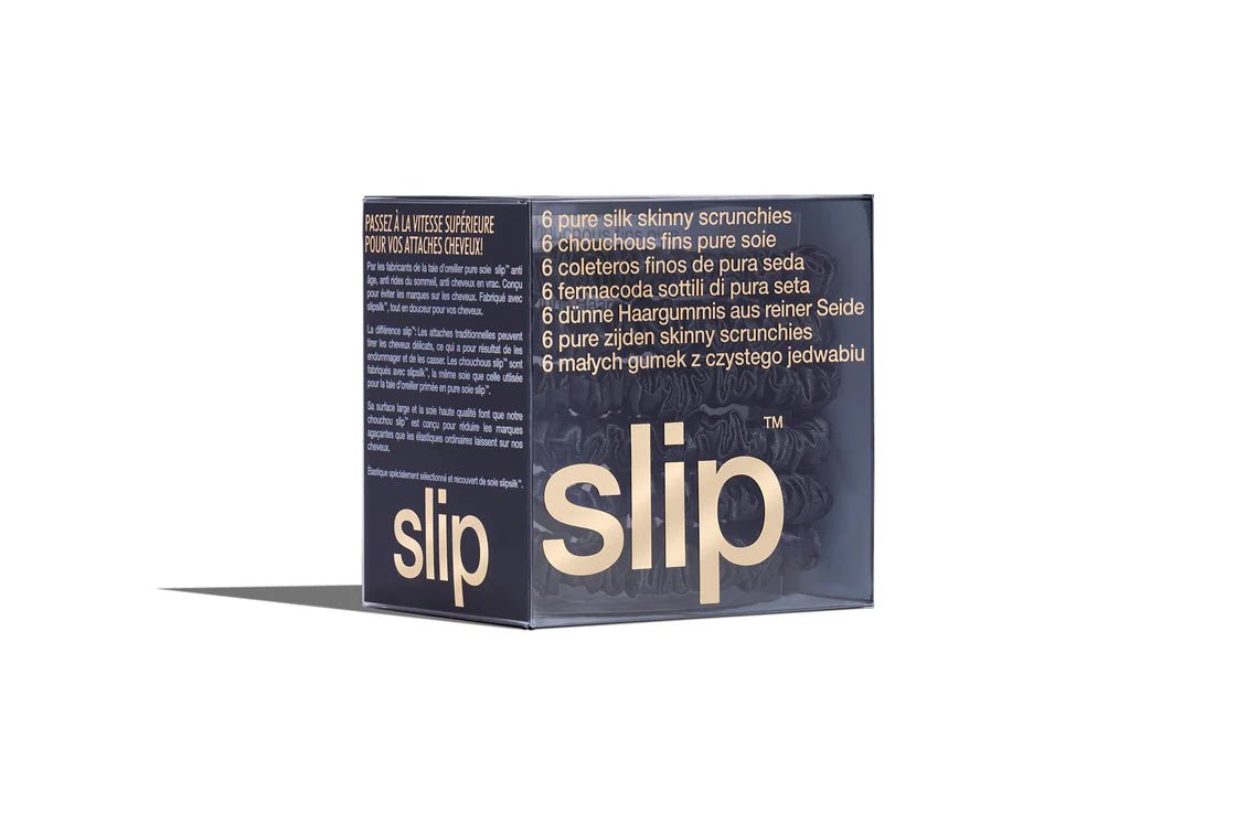 Silk Skinny Srunchies - Black - Sare StoreSlipScrunchies