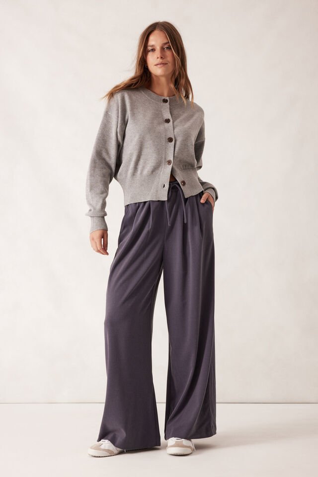 Soft Crew Cardi - Grey Marle - Sare StoreCeres LifeCardigan