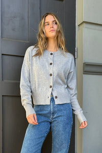 Soft Crew Cardi - Grey Marle - Sare StoreCeres LifeCardigan