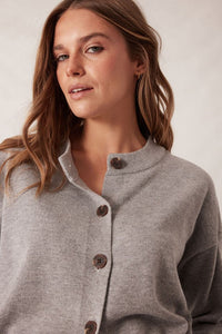 Soft Crew Cardi - Grey Marle - Sare StoreCeres LifeCardigan