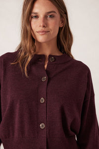 Soft Crew Cardi - Wine - Sare StoreCeres LifeCardigan