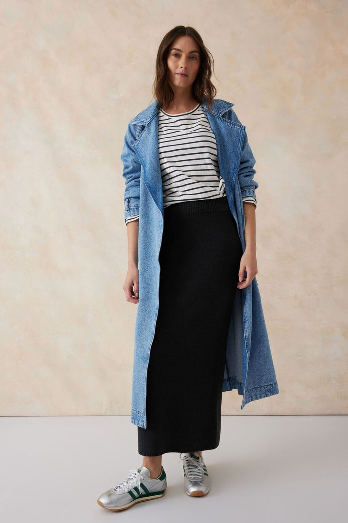 Soft Knit Maxi Skirt - Black - Sare StoreCeres LifeSkirt