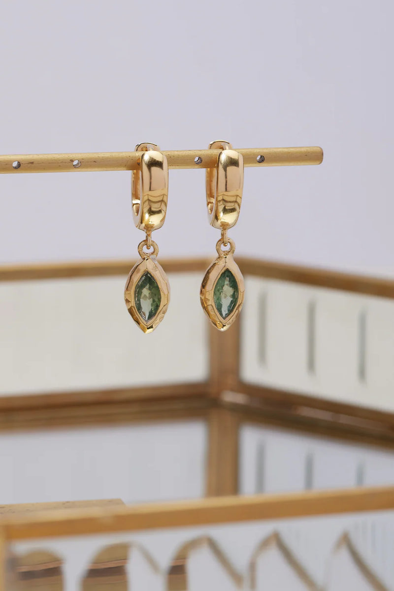 Belle Apatite Gold Huggies