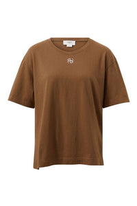 Stevie Slouchy Split Hem Tee - Milk Choc/Monogram - Sare StoreCeres LifeT-shirt