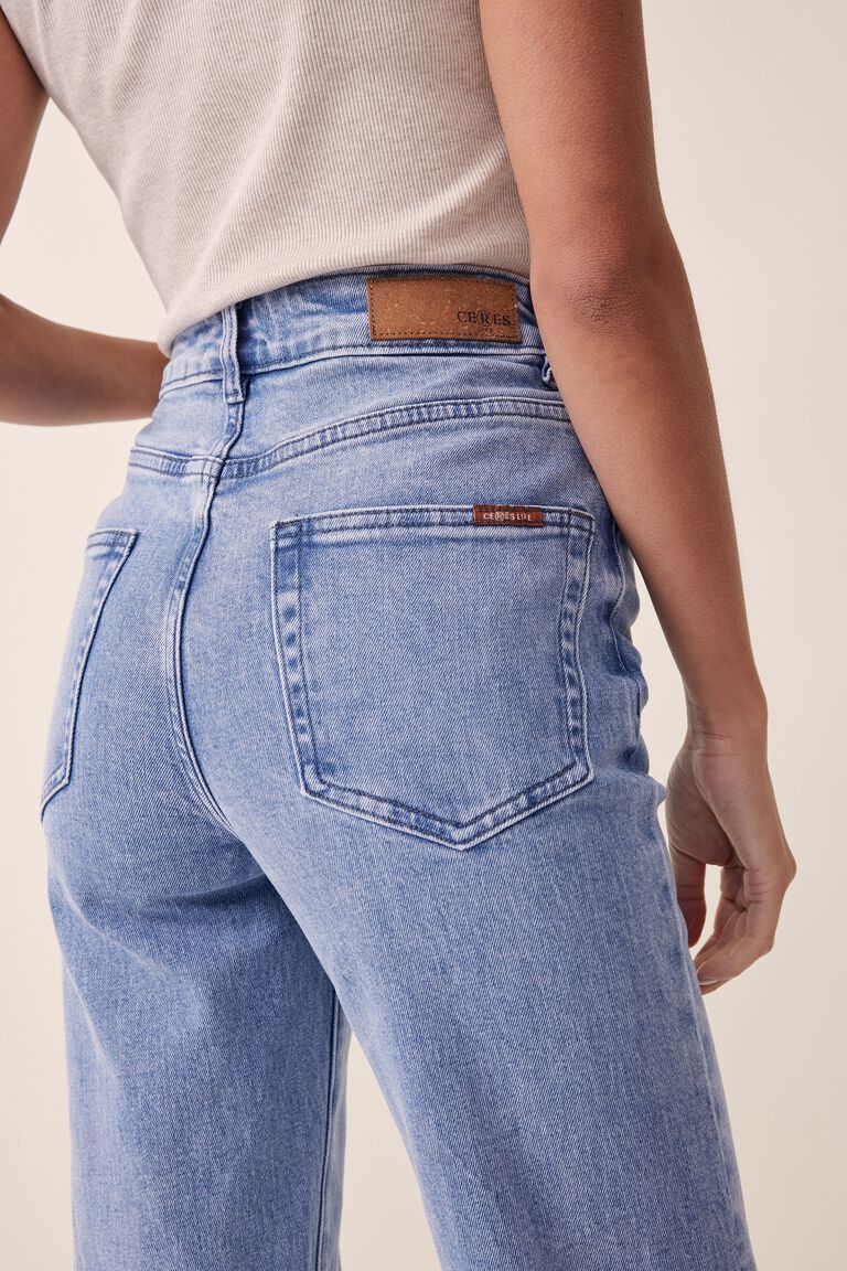 Straight Jean In Organic Cotton - Vintage Blue - Sare StoreCeres LifeJeans