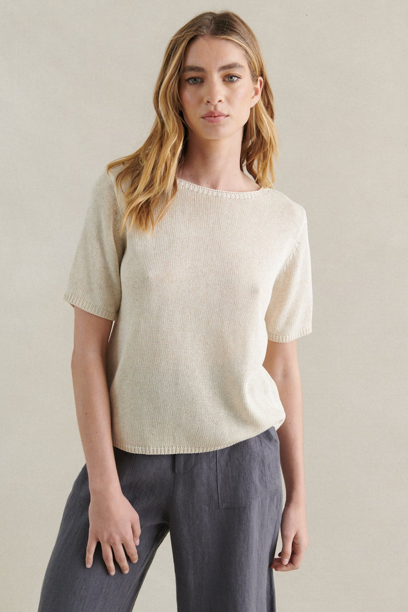 Summer Tee - Natural - Sare StoreLittle LiesKnit