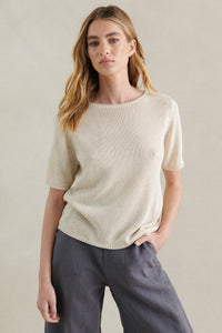 Summer Tee - Natural - Sare StoreLittle LiesKnit