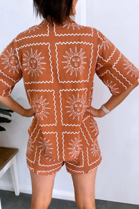 Sun Border Short Set - Rust/White - Sare StoreBy FrankieSet