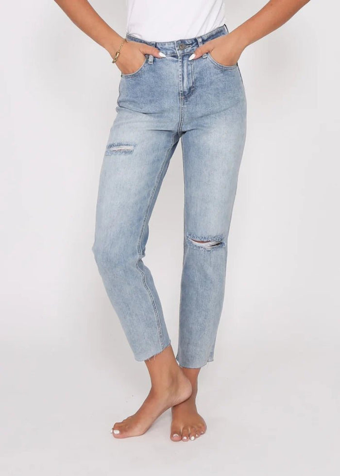 Taylor Mom Jeans - Blue Wash - Sare StoreMonaco JeansPants