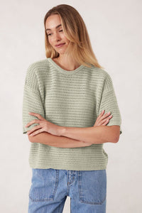 Textured Boxy Knit Tee - Matcha - Sare StoreCeres LifeT-shirt