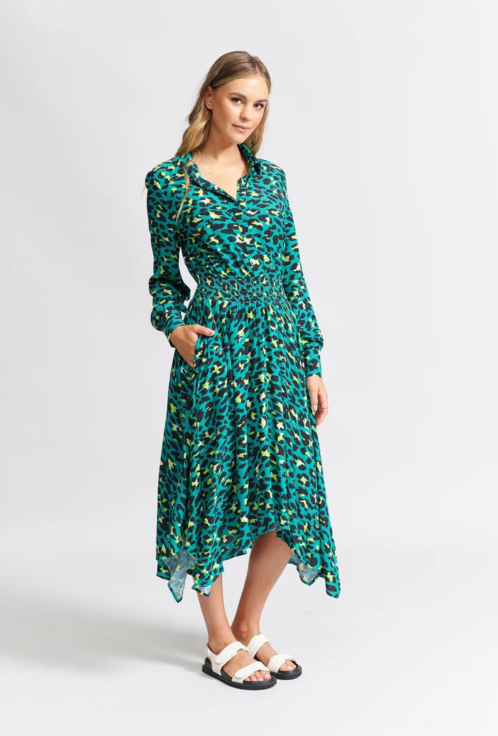 The Shirt Dress - Jade Lime Animal - Sare StoreWe are the othersDress