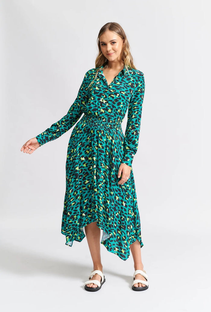 The Shirt Dress - Jade Lime Animal - Sare StoreWe are the othersDress