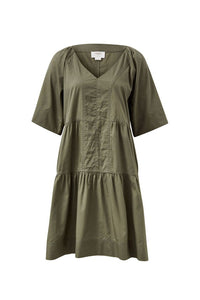 Tiered Poplin Mini Dress - Soft Olive - Sare StoreCeres LifeMini Dress