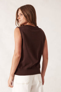 V Neck Knit Vest - Winter Choc - Sare StoreCeres LifeVest