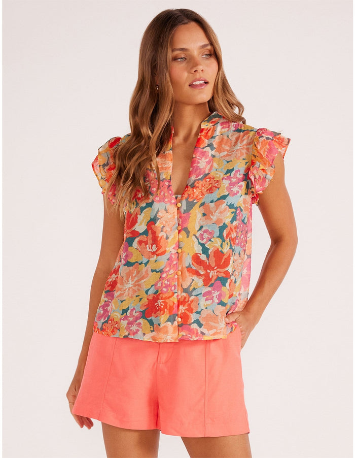 Valla Frill Blouse - Sare StoreMink PinkBlouse