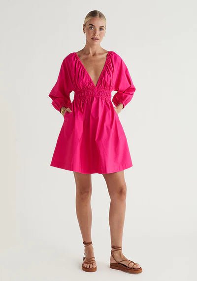 Xenia Mini Dress - Cerise - Sare StoreMOS The LabelDress
