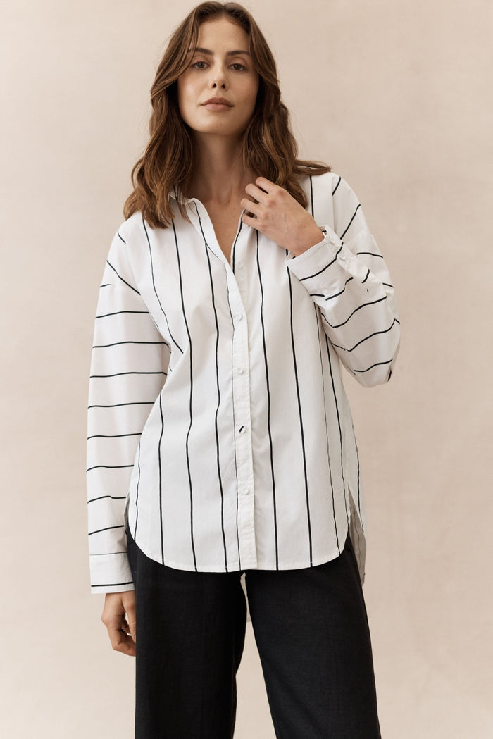 Yuki Shirt - White/Black - Sare StoreLittle LiesShirt