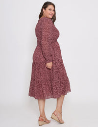 Zarel Dress Dark Rose Leopard - Plus size - Sare StoreLeoni AustraliaDress