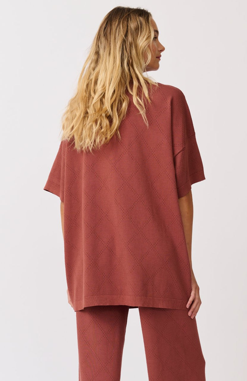 Zarelle Collared - Cocoa Knit - Sare StoreCartel & WillowTops