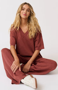 Zarelle Collared - Cocoa Knit - Sare StoreCartel & WillowTops